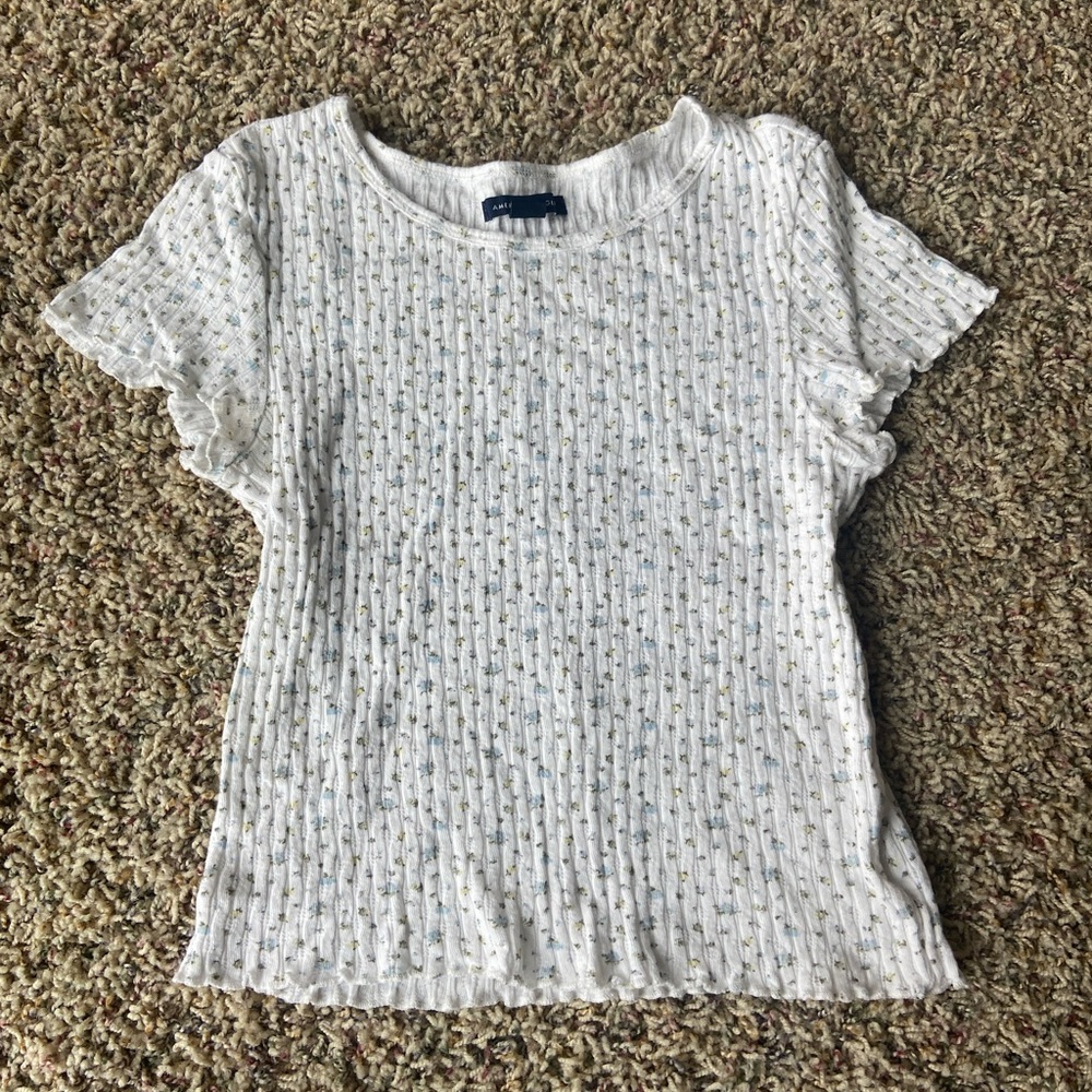 Floral AEO Ribbed Shirt